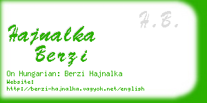 hajnalka berzi business card